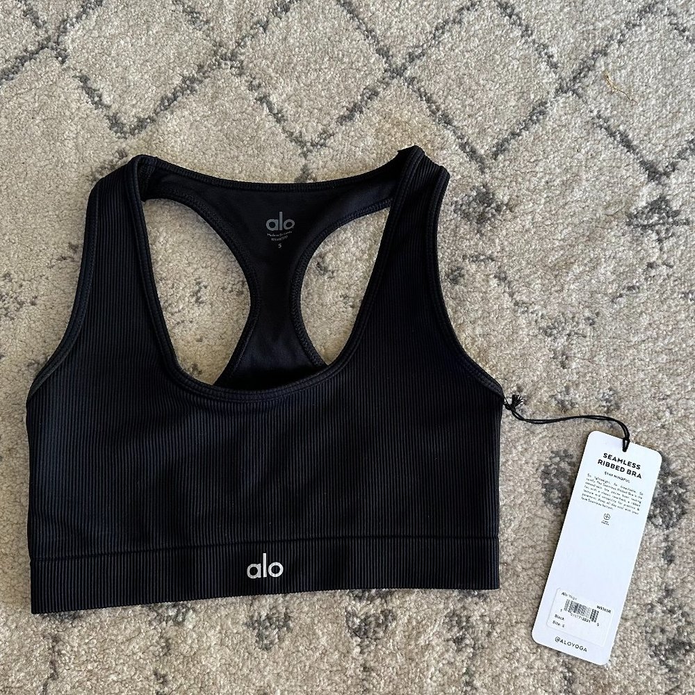 alo yoga Seamless Ribbed Bra